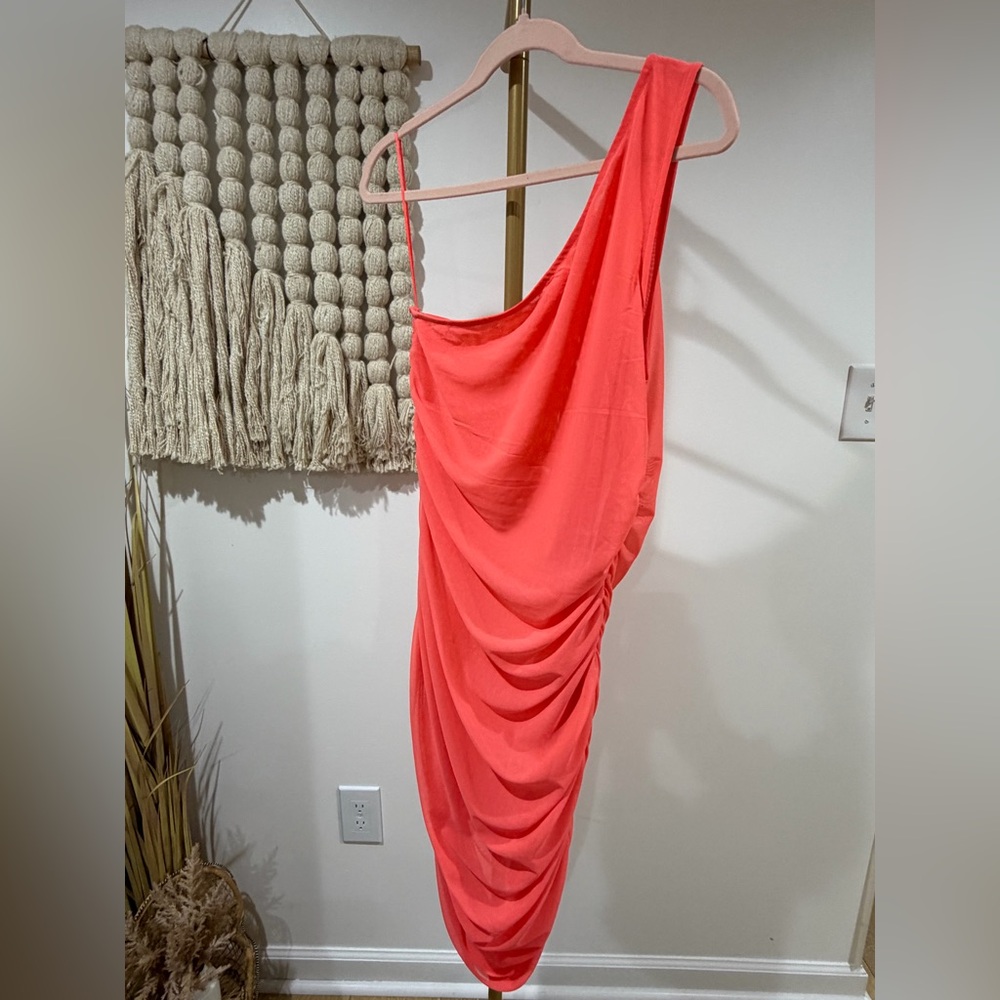 By Anthropologie One-Shoulder Mesh Mini Dress - Picture 9 of 9